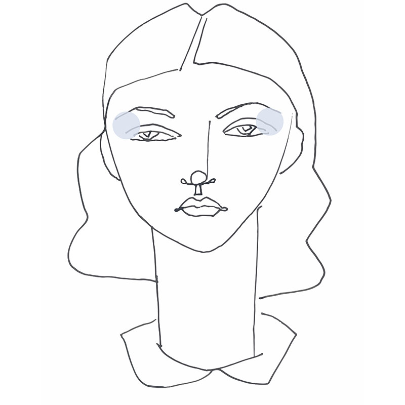 Πίνακας σε καμβά Line Art Serious Girl